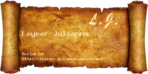 Leyrer Julianna névjegykártya